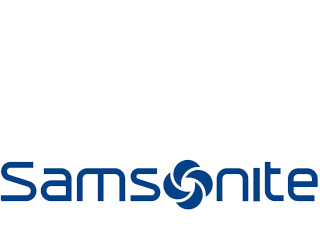 Samsonite logo, internationaal merk voor bagage en koffers